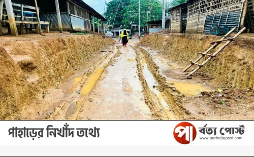 লক্ষীছড়িতে নির্মাণাধীন সড়ক নিয়ে দুর্ভোগে এলাকাবাসী