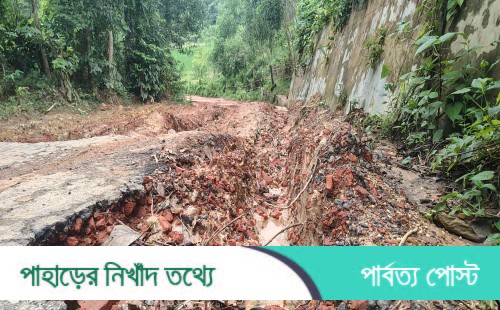 বাঙ্গালহালিয়া-ডংনালা সড়কটির বেহাল দশা; দুর্ভোগ চরমে