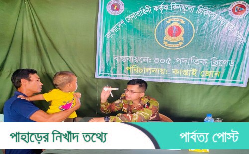 মৌলিক অধিকার বঞ্চিত জনগোষ্ঠীকে সেনাবাহিনীর ফ্রী চিকিৎসা ও ঔষুধ বিতরণ